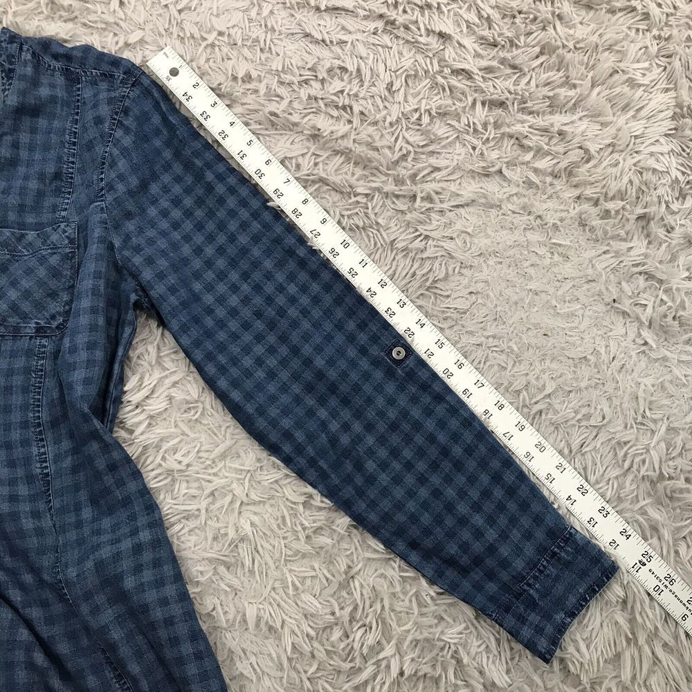 NWT J Jill Denim Womens Chambray Lyocell Dress Size M Button Up Tab Sleeve - Picture 8 of 8